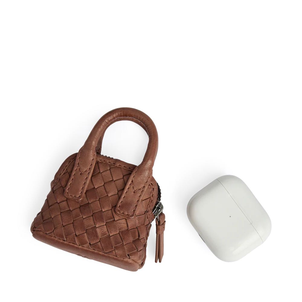 AmayaMBG nøglering charm. Flettet læder. Brun. Unisex. Markberg