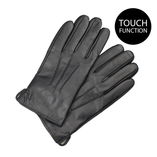 Harvey Glove herrehandsker. Touch funktion. Sort. Lammeskind. Markberg