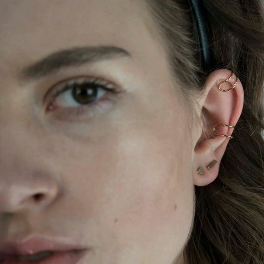 Joy Waterproof Mini Post & Cuff Earrings. Silver plating. Danish Copenhagen