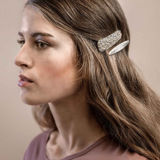 Hair Clip Slim Solid. Gold plated. Danish Copenhagen