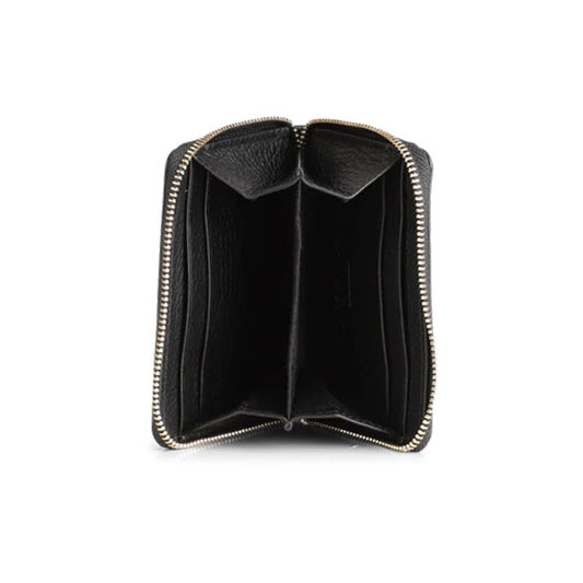 SelmaMBG Wallet wallet. Grain leather. Black with gold color. Markberg