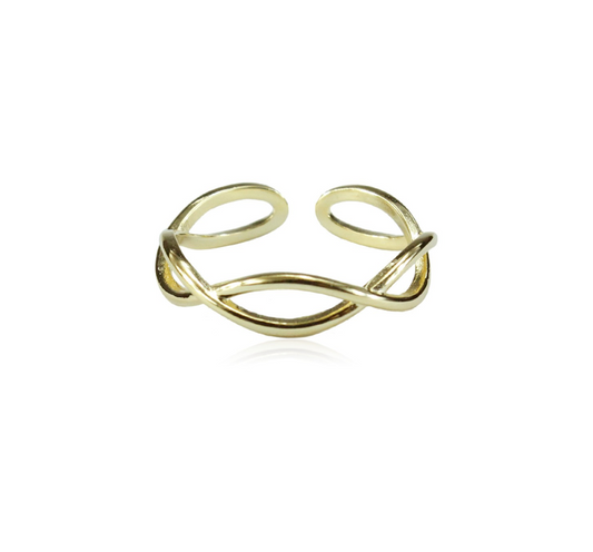 Gedrehter Ring aus Gold. Füge hinzu ein. Jemals ... brauchst