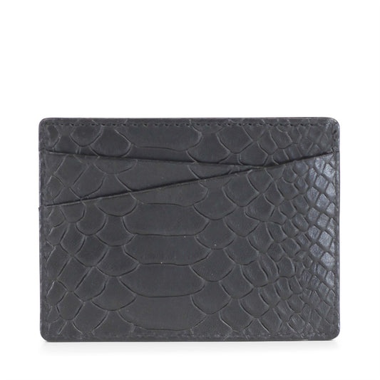 Cardholder Frey, Snake. Leather with structure. Black. Markberg