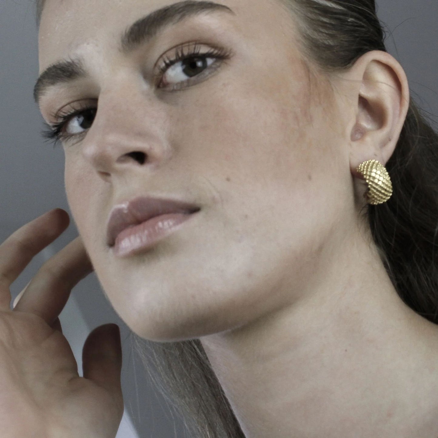 Courage Harlequin Statement. Hoop earrings. Waterproof. 18K gold plated. Danish Copenhagen