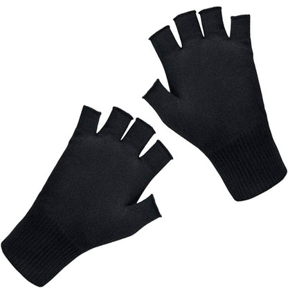 Therapeutic Fingertip Free Gloves. Unisex. Thin. Black. ReflexWear