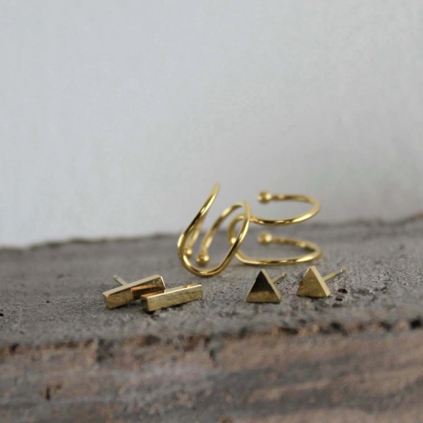Joy Waterproof Mini Post & Cuff øreringe. Sølv plating. Dansk Copenhagen