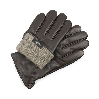 HarveyMBG Glove men's gloves with touch function. Brown. Leather skin. Markberg