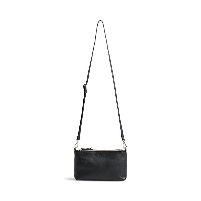 MikalaMBG Crossbody taske. Sort og guld. Læder. Markberg