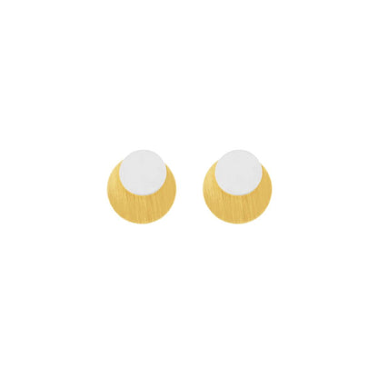 Theia 2 tone Post earrings. Silver and gold. Danish Copenhagen