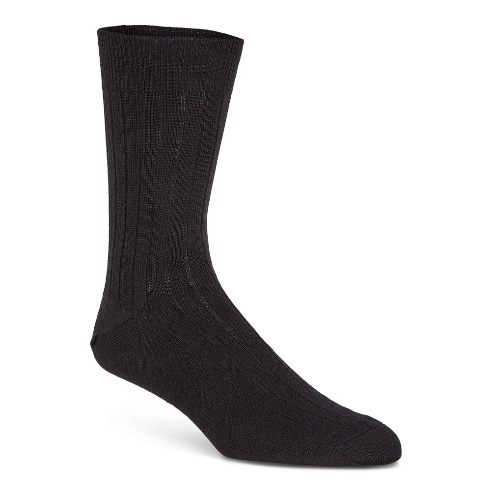 Herrensocken aus 100 % Merinowolle. Söckchen. Schwarz. Der KT-Strumpf