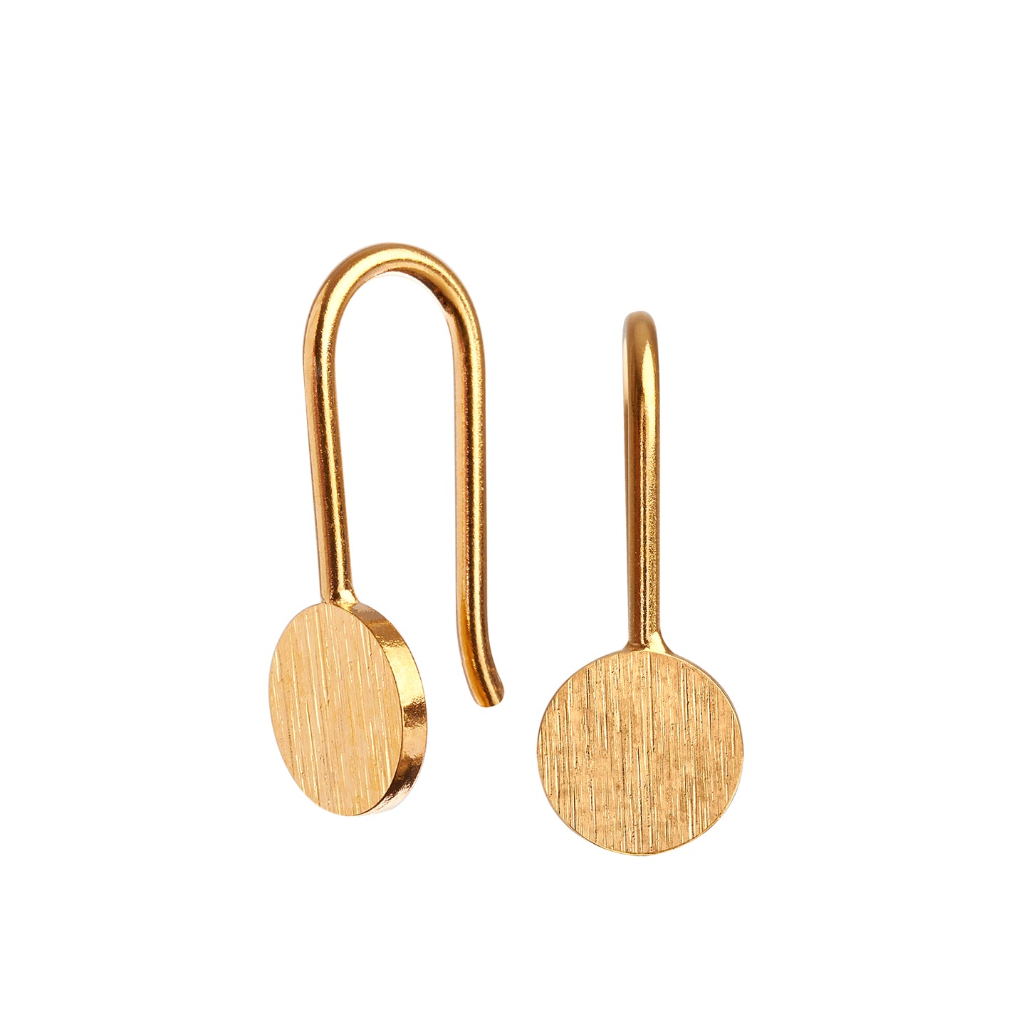 Spot ear hooks. Gilded sterling silver. Scherning Copenhagen