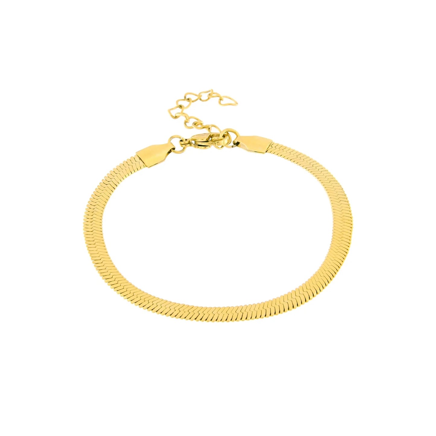 Joy Waterproof Snake armbånd 4mm. 18K guld plating. Dansk Copenhagen