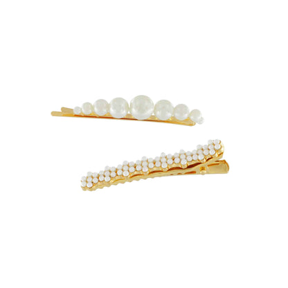 Hår Clip Pearl Flower. Guldbelagt og perler. Dansk Copenhagen